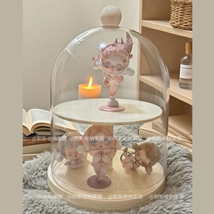 sp进退之门展示盒透明防尘旋转星星人随心配泡玛特盲盒萌粒收纳架