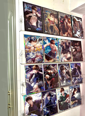 色纸收纳架壁挂亚克力周边明星片黑胶唱片CD相片立牌谷子吧唧盒