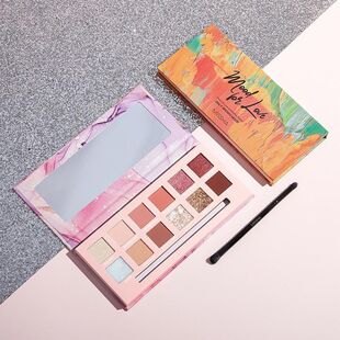 谜尚挚爱眼影盘12色眼影盘ins 橘棕小众玫瑰大地色初学者高光哑光