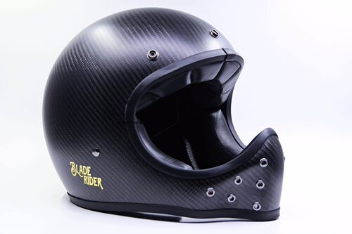 台湾CNS美国DOT blade rider 2代碳纤维复古头盔安全帽 山车帽