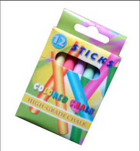 【15合包邮】儿童绘画彩色微尘无毒粉笔 彩绘画笔玩具 12支装