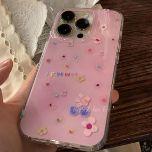 iFHHee “樱粉花花”原创设计蓝樱桃 vc100%双层imd手机壳