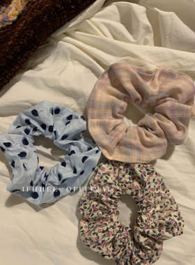 iFHHee 翻遍色卡的漫画定制少女大肠圈 原创头花 慵懒感 发圈