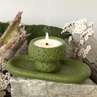 璇儿手作香薰石膏石纹椭圆托盘碟子蜡烛石膏杯硅胶模具 滴胶diy