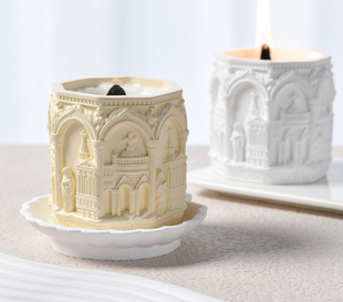 璇儿手作香薰石膏文艺复兴蜡烛石膏杯硅胶模具水泥杯滴胶硅胶模具