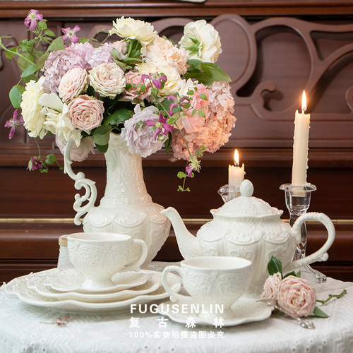 陶瓷下午茶具组合法式复古宫廷风