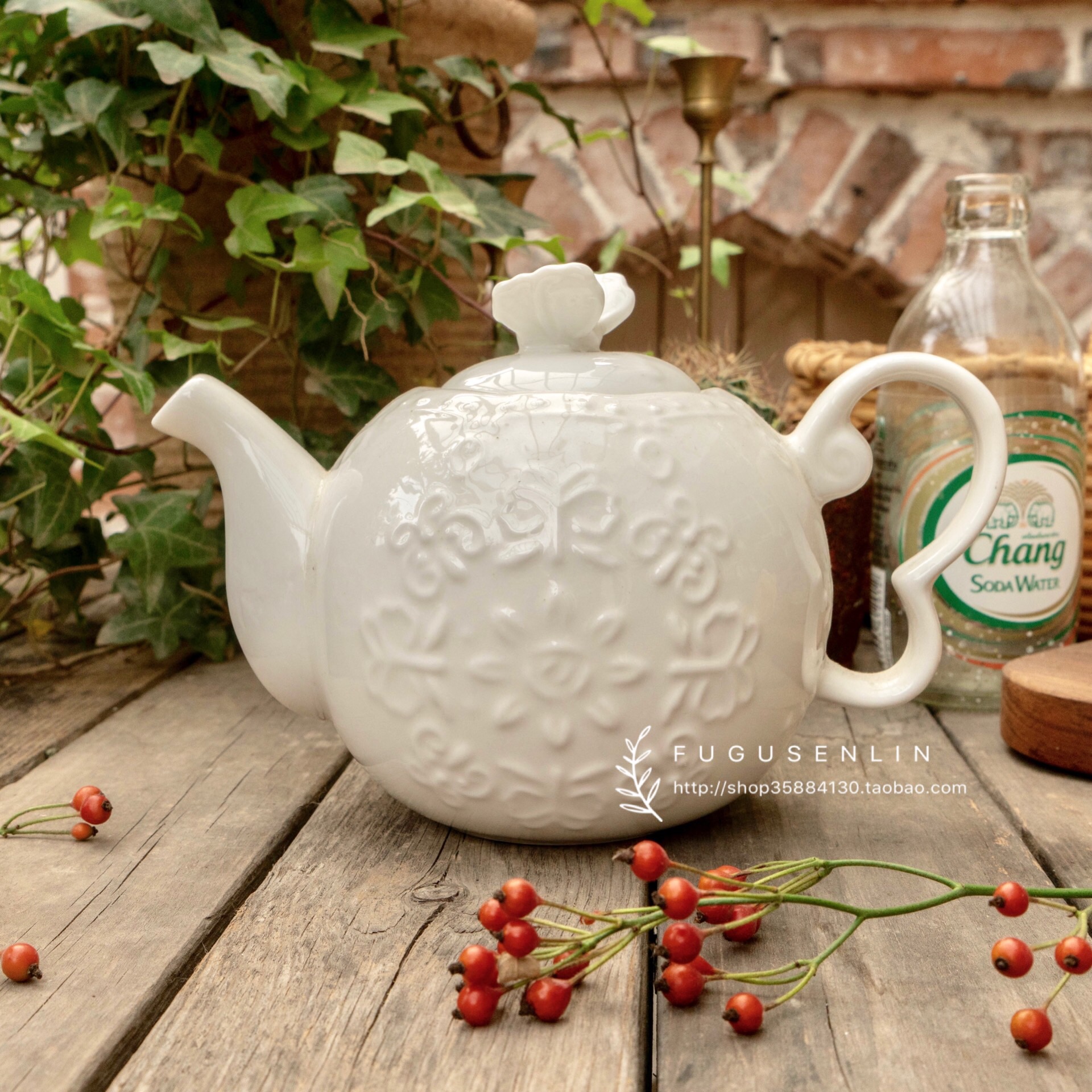 ins北欧蝴蝶浮雕白色陶瓷下午茶红茶咖啡壶杯碟家用西餐民宿水壶在类目 餐饮具, 咖啡器具, 咖啡壶中 - 来自Buy2taobao.com提供专业的淘宝代购服务