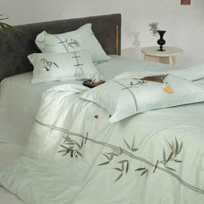 新中式纯棉刺绣四件套亲肤透气