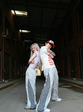 HoneYmoon原创街舞两色夏季撞色透气速干裤不粘腿荭荭驴子同款