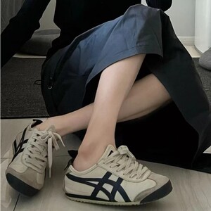Onitsuka Tiger鬼冢虎女鞋Mexico 66皮面藏青男鞋运动休闲鞋DL408
