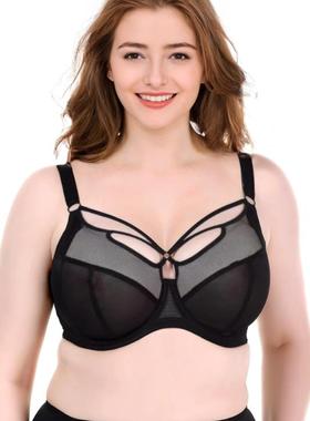 #775欧美大杯文胸蝴蝶结细带超薄立体杯显小内衣75-9095DEFGHIJKL