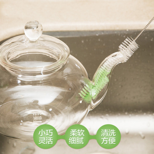 日本KM长柄杯刷瓶刷毛刷清洗杯子
