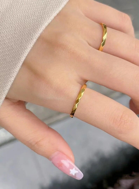 精致超闪多切面棱形戒指女简约ins冷淡风高级感设计个性情人节