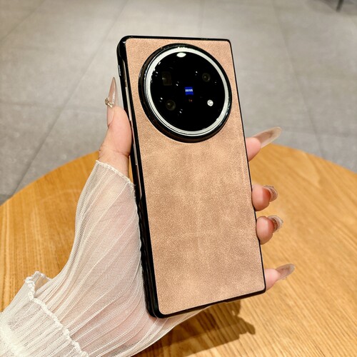 适用vivoxfold5手机壳新款vivofold3pro折叠屏保护套vivo xfold2翻毛皮vovoxfold1代+磨砂外壳x fold十高级感