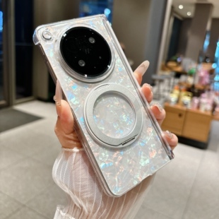适用OPPOFindN6手机壳OPPO新款Findn6折叠屏oppofind保护套360旋转支架find透明贝壳纹N6磁吸双中轴全包oppon