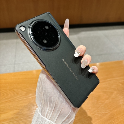 适用OPPOFindN6手机壳新款OPPO折叠屏Findn6皮纹单后壳oppofind内置磁吸保护套find N6中轴全包oppon时尚简约