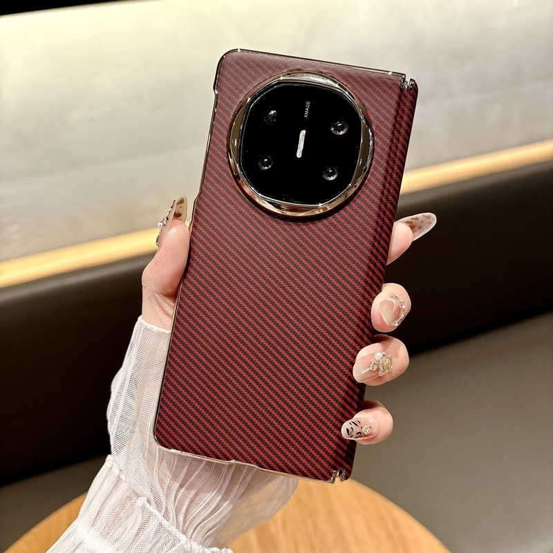 适用华为matex5手机壳Mate新款X6/X5/X3的折叠屏典藏版mtx6保护套matax电镀碳纤维纹matx中轴全包metex单后壳