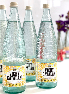 西班牙进口Vichy Catalan威域气泡水天然含气矿泉水高端玻璃瓶装