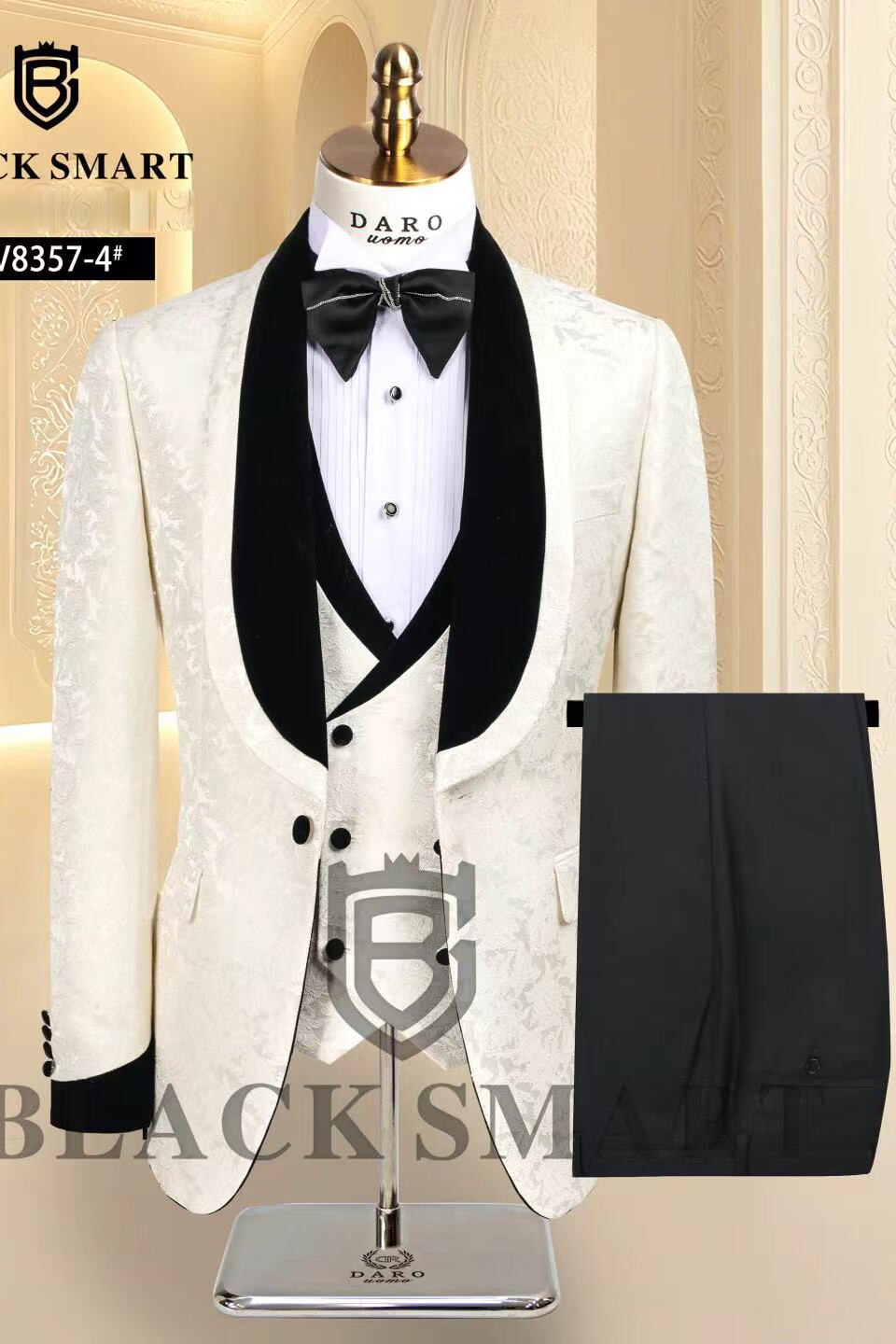 跨境大码8357西装礼服三件套【外贸全年款】,男装西服套装,电商A199(原D219）