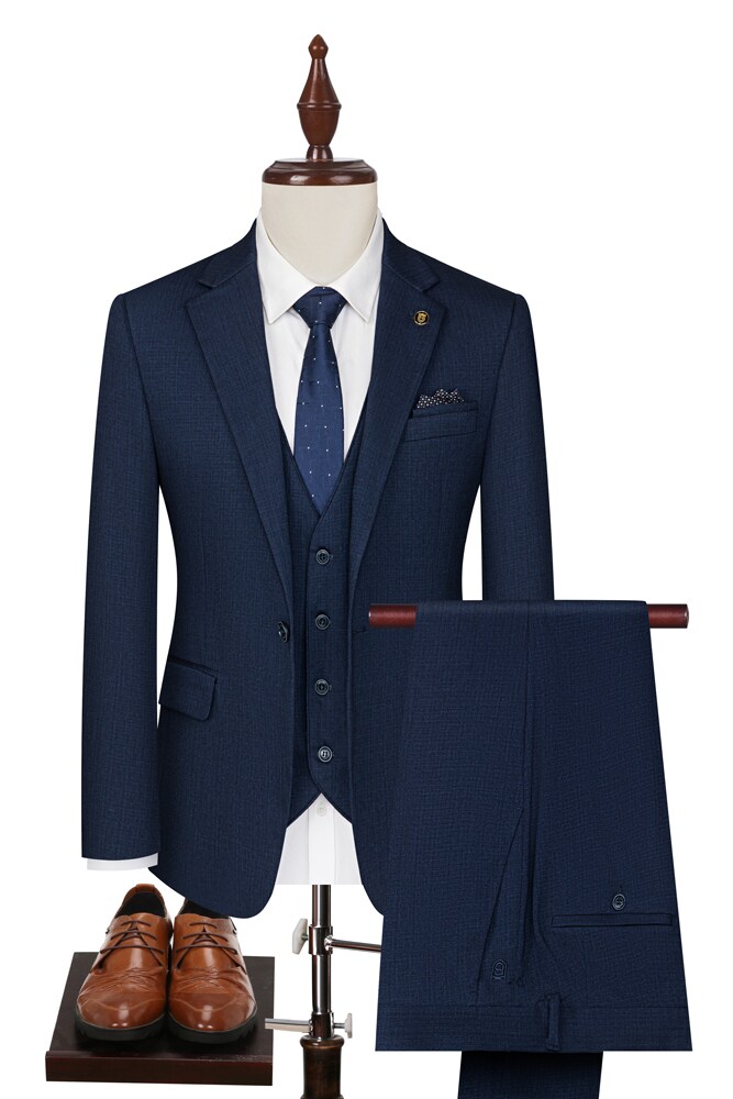 跨境大码服装三件套控售后率A199-83712-P300,男装西服套装,电商A199(原D219）
