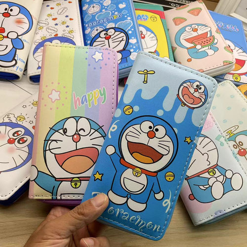 儿童钱包男女孩学生新款钱夹青少年机器猫多拉a梦卡通卡包手拿包