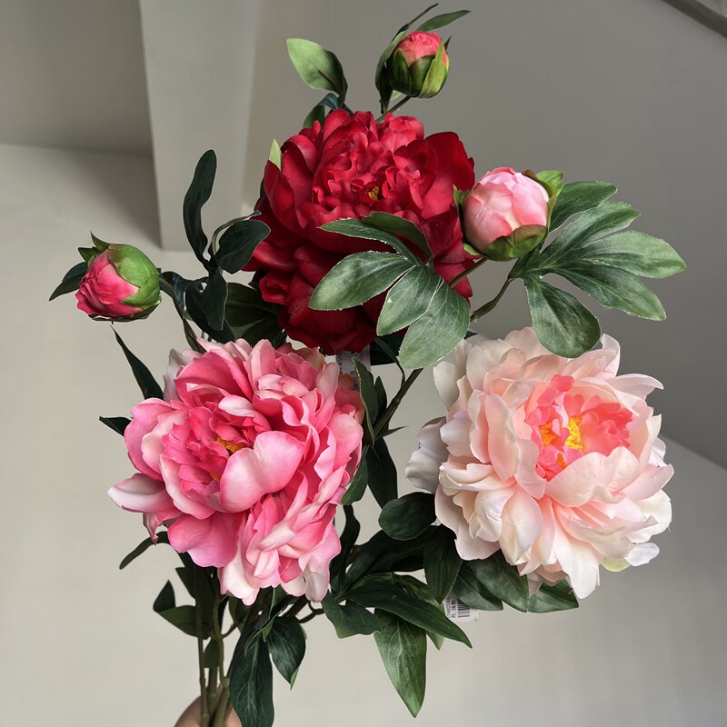 仿真手感牡丹餐桌花艺高级芍药图片