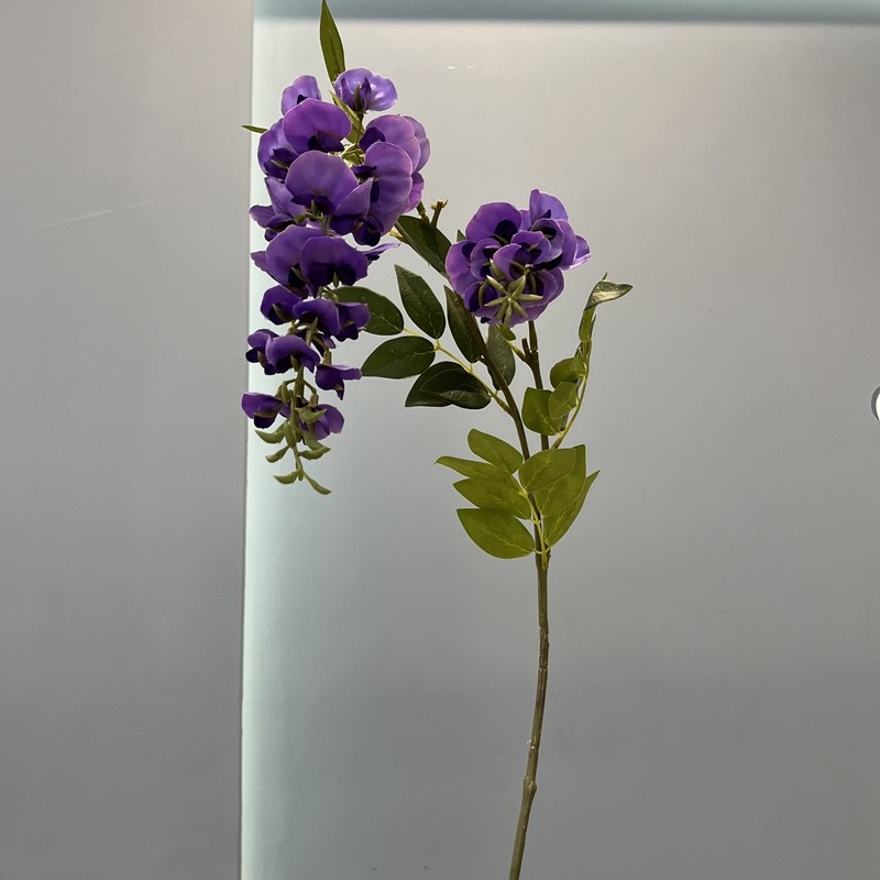高仿真长支紫藤豆花室内客厅装饰垂吊摆件婚礼拱门吊顶造景垂挂花