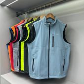 外贸单8色防风防水透气四面弹秋男士 户外运动立领软壳马甲外套