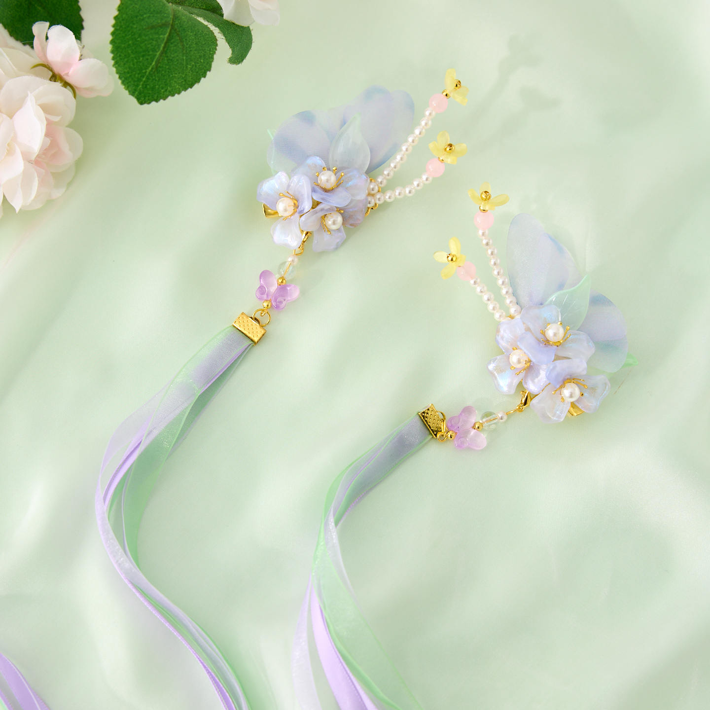 古月家儿童古风发带搭配女童汉服襦裙古装头饰中国风仙气飘带发饰