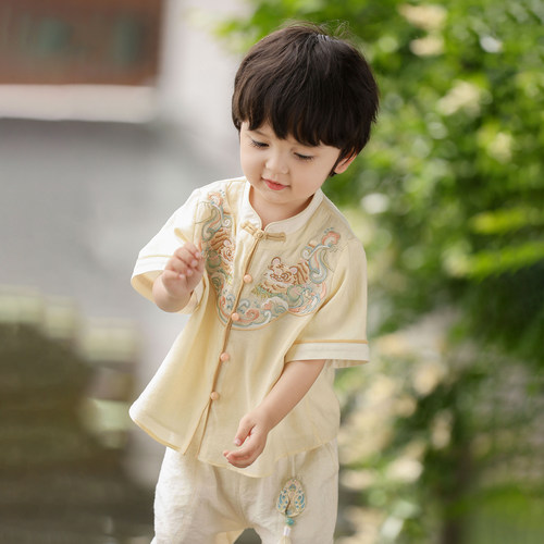 儿童古风裤子套装男宝国风唐装