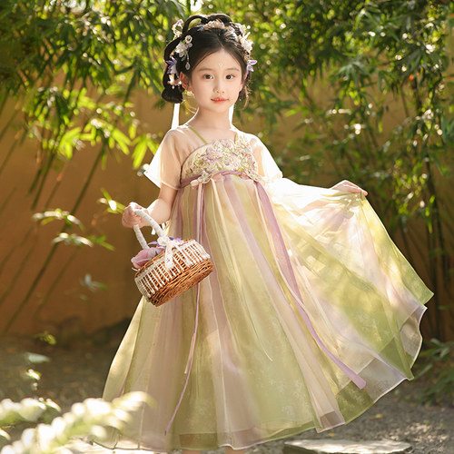 儿童高端仙气飘逸古风连衣裙