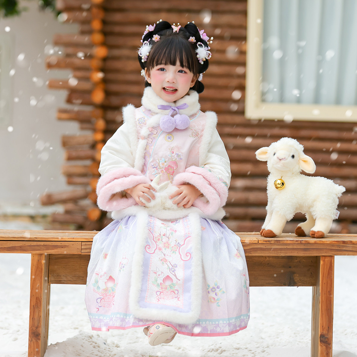 汉服女童2025冬款儿童新中式明制马面裙套装小女孩仙气国风拜年服,童装/婴儿装/亲子装,汉服,淘宝优惠券,粉丝福利购,淘宝优惠卷