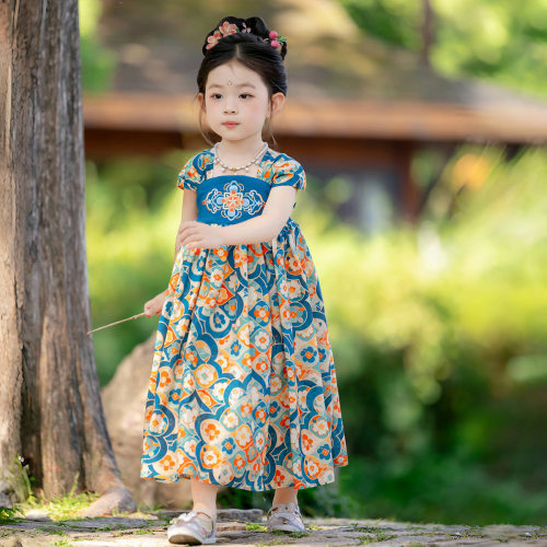 汉服女童2026夏款儿童国风仙气古装表演连衣裙女宝新中式唐风襦裙