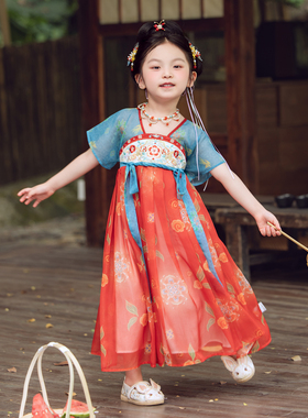 汉服女童2026夏装儿童古装仙气唐风连衣裙女宝宝国风表演公主襦裙