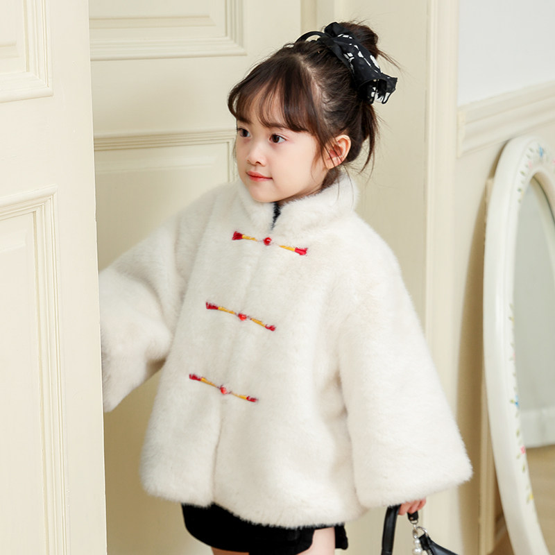 2025冬季新款女童仿皮草水貂毛中国风外套小香风加绒加厚棉衣棉服,童装/婴儿装/亲子装,皮草/仿皮草,淘宝优惠券,粉丝福利购,淘宝优惠卷