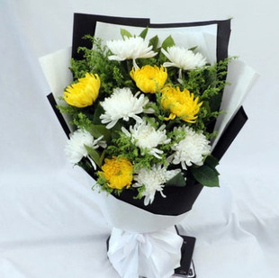 清明菊花烟台同城速递祭奠鲜花招远蓬莱龙口莱州莱阳福山莱山芝罘