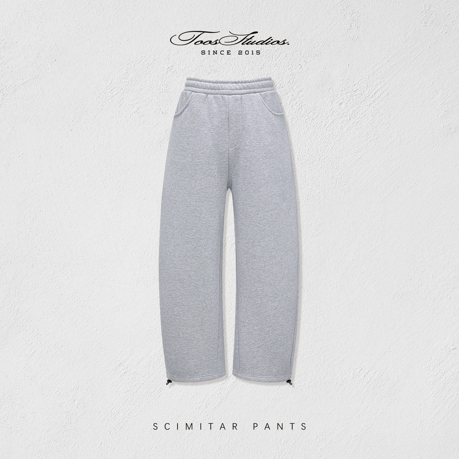 Toos.25AW 加绒秋冬重磅纯棉基础玩弯刀廓形卫裤长裤运动街头裤子,男装,卫裤,淘宝优惠券,粉丝福利购,淘宝优惠卷