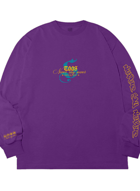 Toos.25SS 新年限定紫色蛇年印花宽松长袖tee