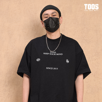 螺纹收口拼接短袖t恤Toos