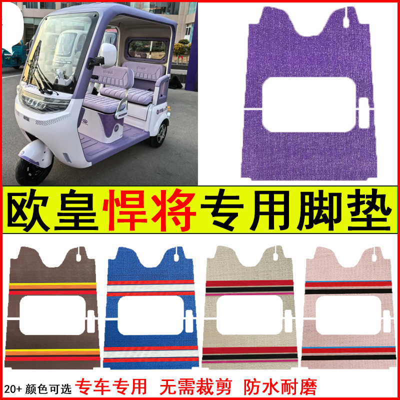 适用欧皇悍将电动三轮车脚垫专车专用耐磨防水防滑脚踩地毯式脚垫