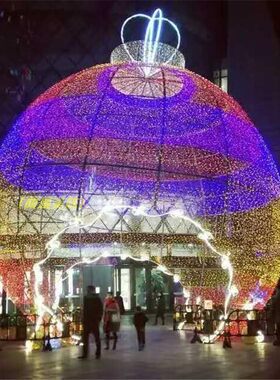 灯光星球美陈摆件商业街圣诞布置