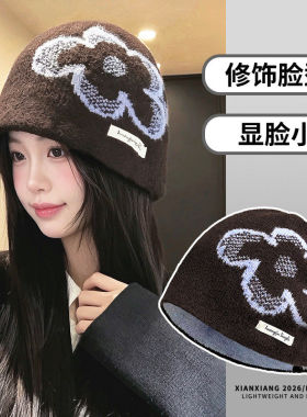 秋冬复古提花冷帽包头帽针织帽