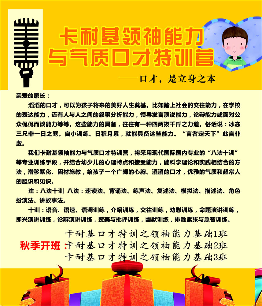 594海报展板喷绘印制素材贴纸图片799演讲口才培训班招生宣传