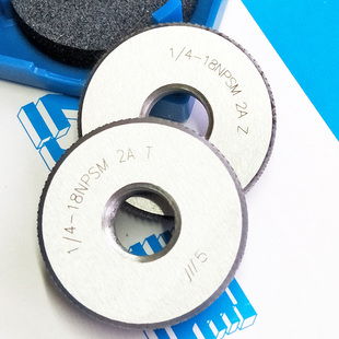 成量川牌美标圆柱管螺纹螺纹量规美制3/8-18NPSM环规螺纹规通止规