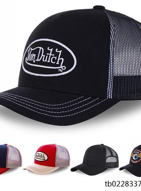 【爆款】VON 棒球帽字母防晒网眼刺绣DUTCH卡车司机帽子TEMU