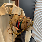 高级感包包女2026夏季 女士帆布医生包百搭洋气链条单肩斜挎包 时尚