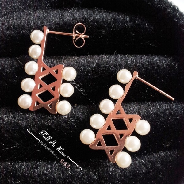 钛钢不褪色耳环戚薇明亮同款