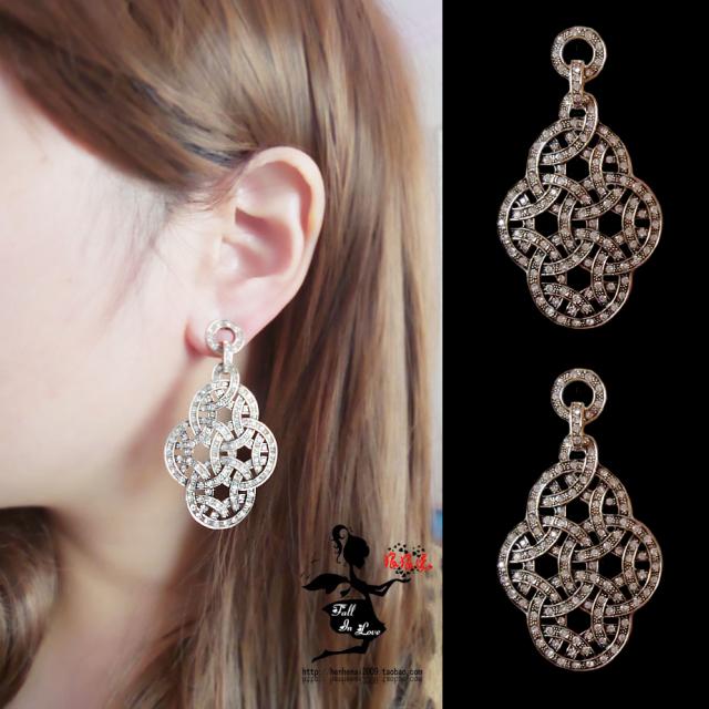 水钻复古风钱币编织菱形财运圆环