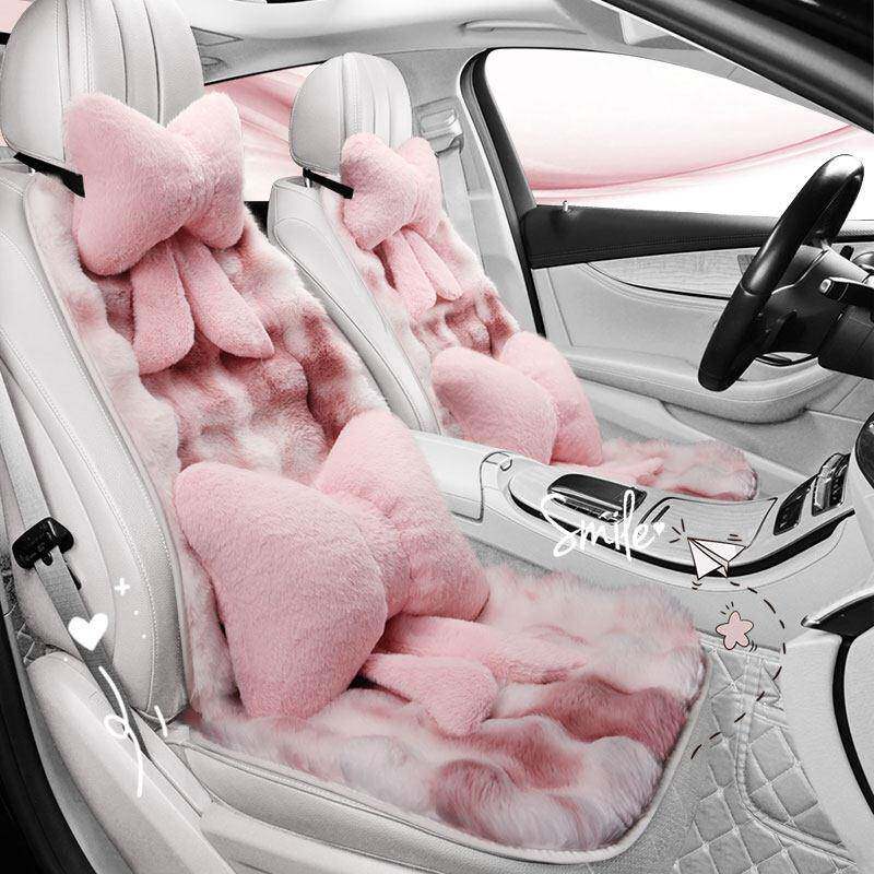 汽车坐垫冬季毛绒汽车座垫加绒加厚车内座椅套小车座套保暖防滑车