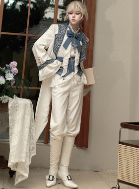 星尘花园 原创正版月辉圣骑Lolita长裤腰封日常王子装洛丽塔套装